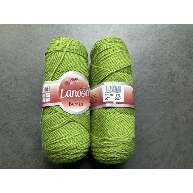BONITO lanoso- 49% wool, 51% acrylic, 100gr/ 300m, Nr 971 1