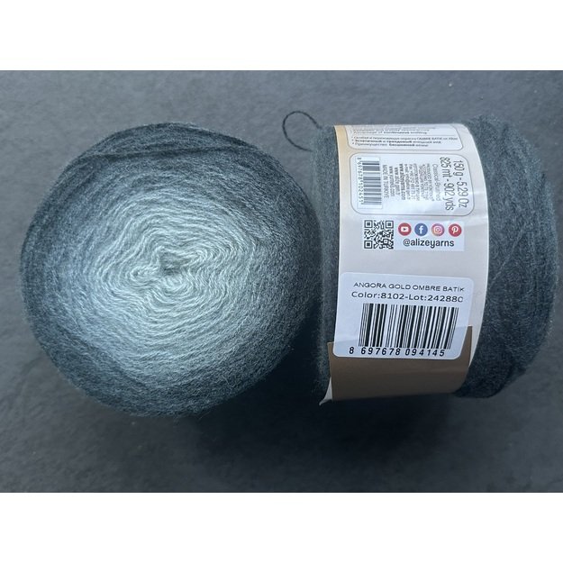 ANGORA GOLD OMBRE BATIK- 20% Wool, 80% Akrilik, 150gr/ 825m, Nr 8102 3