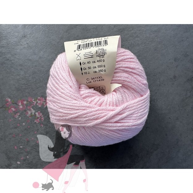 BABY COTTON XL Gazzal- 50% Cotton (medvilnė), 50% Acrylic (akrilas), 50 gr / 105 m, Nr 3411 2