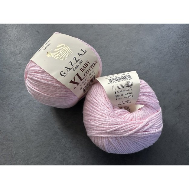 BABY COTTON XL Gazzal- 50% Cotton (medvilnė), 50% Acrylic (akrilas), 50 gr / 105 m, Nr 3411