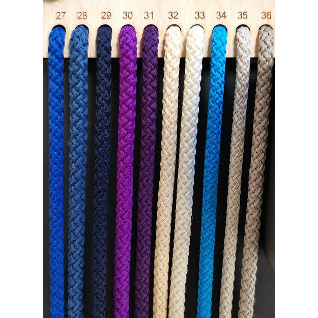 Cord, knitted, polyester, with filling, 5.5-6.0 mm - No. 33