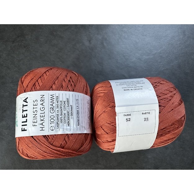 FILETTA-OnLine- 100% baumwolle (medvilnė), 100gr/ 560m, Nr 52