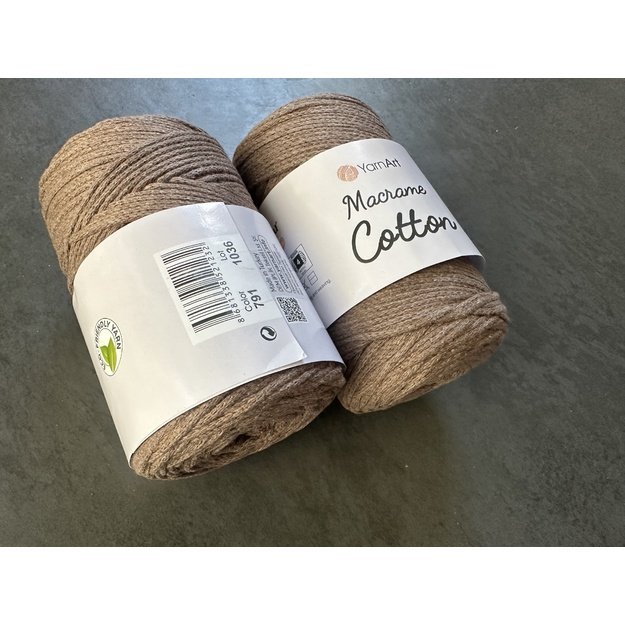 MACRAME COTTON YarnArt- 80% cotton, 20% polyester, 250gr/ 225m, Nr 791