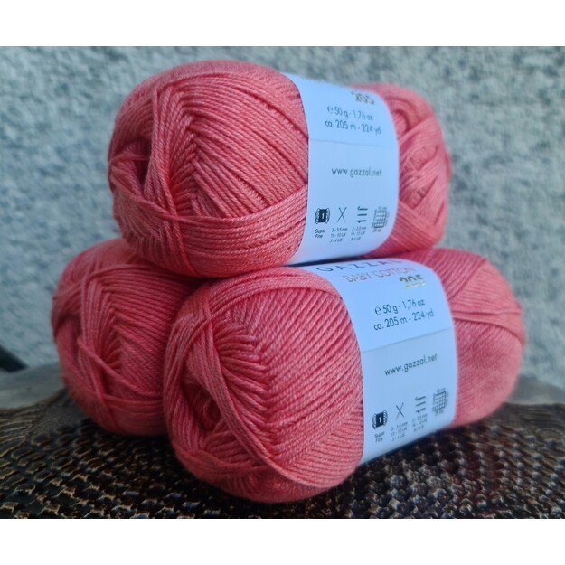 BABY COTTON 205 Gazzal- 50% cotton, 50% acrylic, 50 gr/ 205m, Nr 506