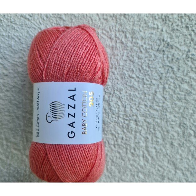 BABY COTTON 205 Gazzal- 50% cotton, 50% acrylic, 50 gr/ 205m, Nr 506