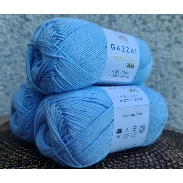 BABY COTTON 205 Gazzal- 50% cotton, 50% acrylic, 50 gr/ 205m, Nr 519