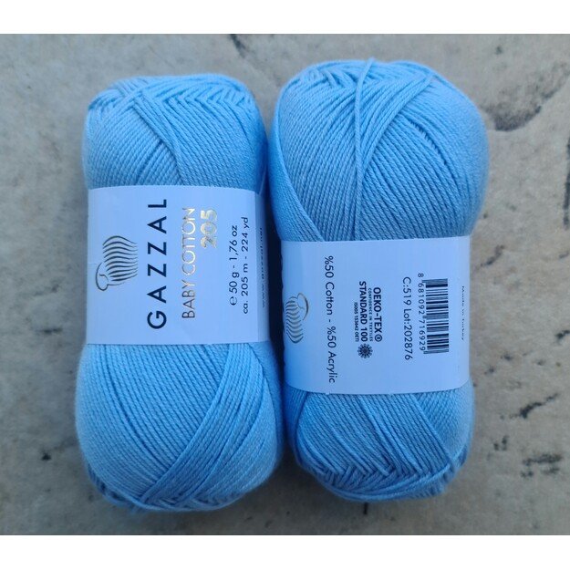 BABY COTTON 205 Gazzal- 50% cotton, 50% acrylic, 50 gr/ 205m, Nr 519