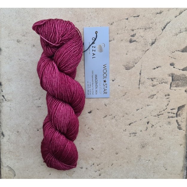 WOOL STAR Gazzal- 100% Superwash Merino Fine Wool, 100 gr/ 350m, Nr 3826