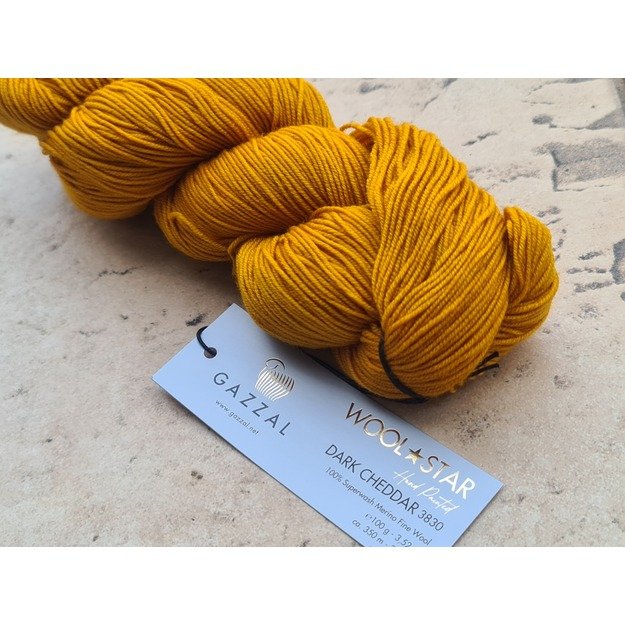 WOOL STAR Gazzal- 100% Superwash Merino Fine Wool, 100 gr/ 350m, Nr 3830