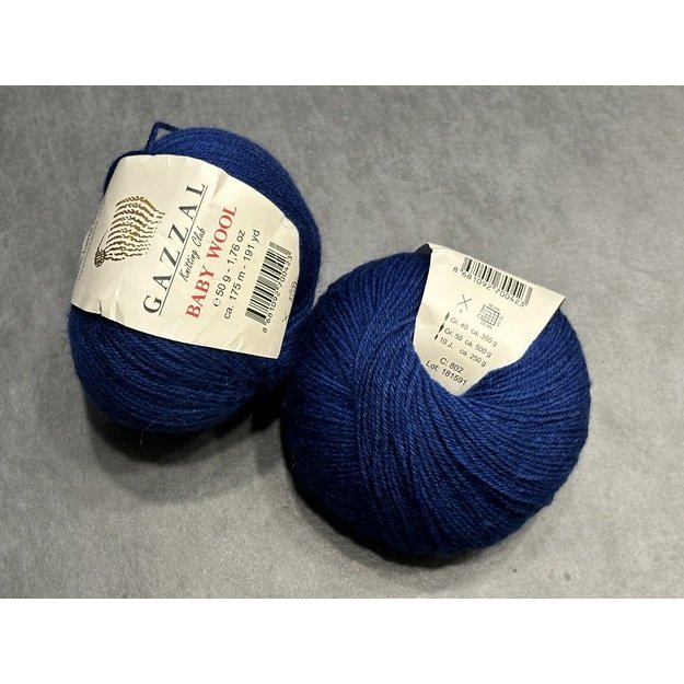 BABY WOOL Gazzal- 40% acrylic, 20% cashmere PA, 40% lana merino, 50gr/ 175m, Nr 802