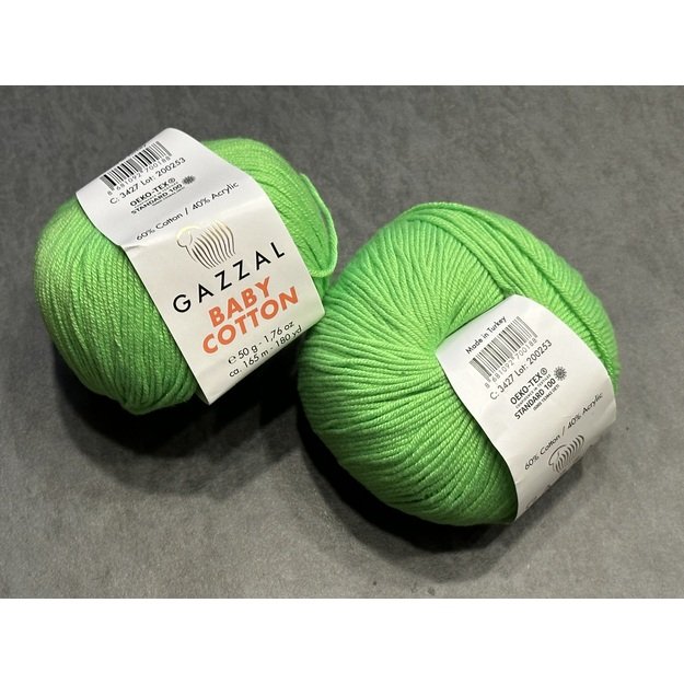 BABY COTTON Gazzal- 60% cotton, 40% acrylic, 50gr/ 165m, Nr 3427