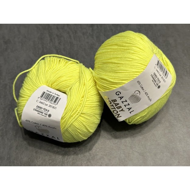 BABY COTTON Gazzal- 60% cotton, 40% acrylic, 50gr/ 165m, Nr 3462