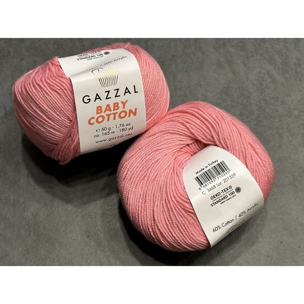 BABY COTTON Gazzal- 60% cotton, 40% acrylic, 50gr/ 165m, Nr 3468