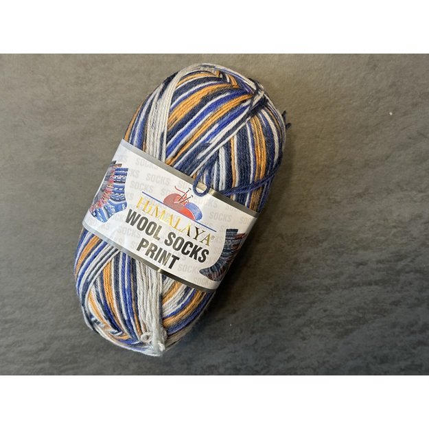 HIMALAYA WOOL SOCKS PRINT- 75% superwash merino, 25% polyamide, 100gr/ 400m, Nr S-49-04