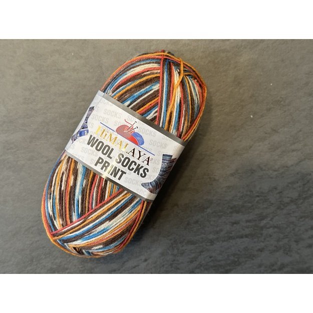 HIMALAYA WOOL SOCKS PRINT- 75% superwash merino, 25% polyamide, 100gr/ 400m, Nr S-54-01