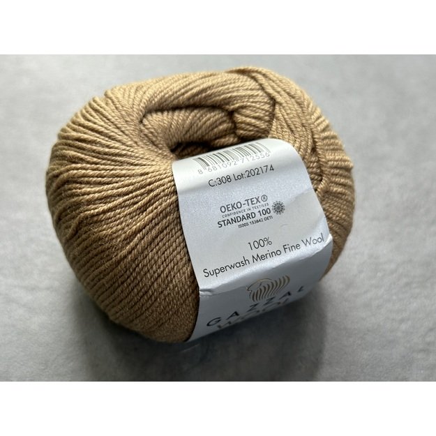 WOOL 175 Gazzal- 100% superwash merino fine wool, 50gr/ 175m, Nr. 308