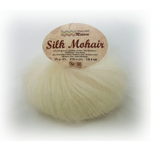 SILK MOHAIR- 72% Kid Mohair, 28% Mulberry Silk, 25gr/ 210m, Nr S-025