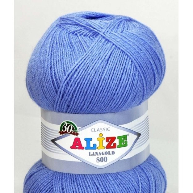 LANAGOLD 800 Alize- 51% acrylic, 49% wool, 100gr/ 800m, Nr 40