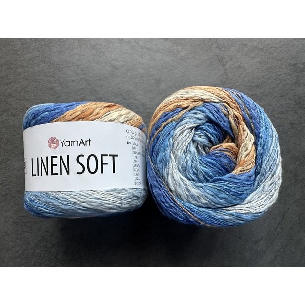 LINEN SOFT YarnArt- 30% Linen, 36% viscose, 34% cotton, 100gr/ 272m, Nr 7411