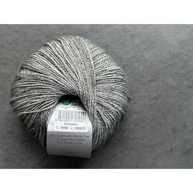 EXCLUSIVE Gazzal- 60% superwash merino fine, 10% super kid mohair, 30% mulberry silk, 25gr/ 200m, Nr 9908