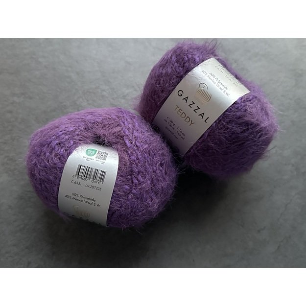 TEDDY Gazzal- 60% Polyamide, 40% Merino wool, 50gr/ 150m, Nr 6551