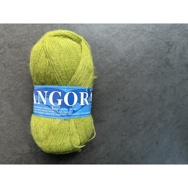 Angora2- 50% Mohair (moheris), 30% Acrylic ( akrilanas), 20% Virgin wool (jauna vilna), 100gr/ 750m, Nr 390