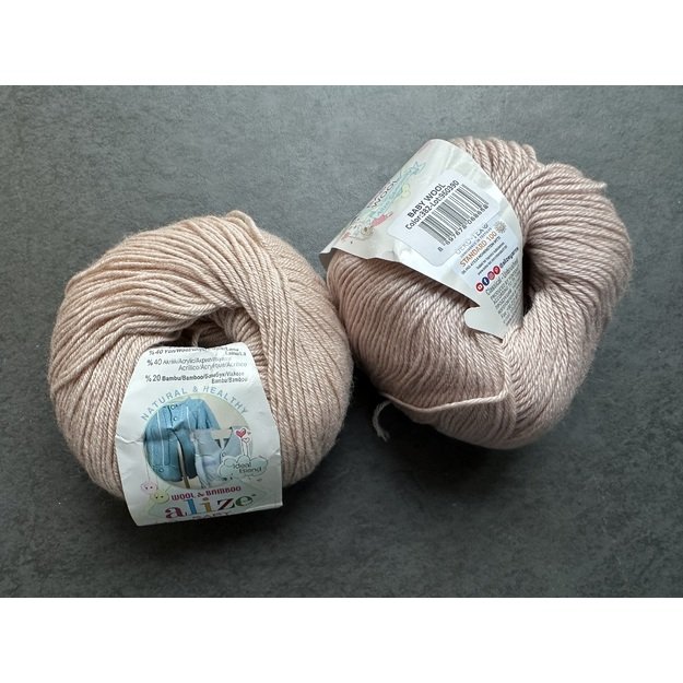 BABY WOOL Alize- 40% Wool, 40% Acrylic, 20% Bamboo, 50gr/ 175m, Nr 382