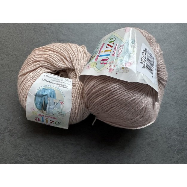 BABY WOOL Alize- 40% Wool, 40% Acrylic, 20% Bamboo, 50gr/ 175m, Nr 382