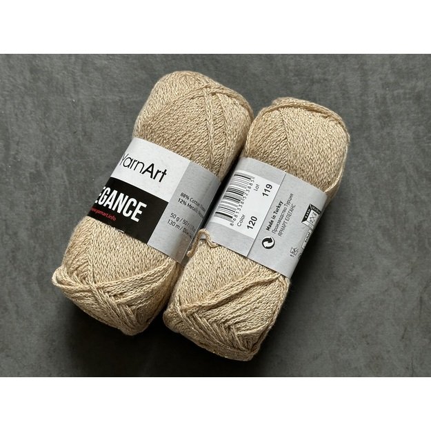 ELEGANCE YarnArt- 88% Cotton, 12% Metallic, 50gr/ 130m, Nr 120