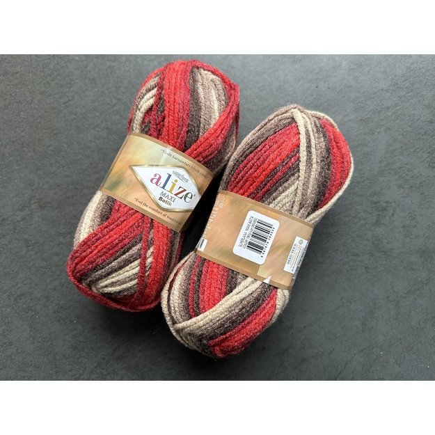 SUPERLANA MAXI BATIK Alize- 25% Wool , 75% Acrylic- 100 gr / 100 m, Nr 7802