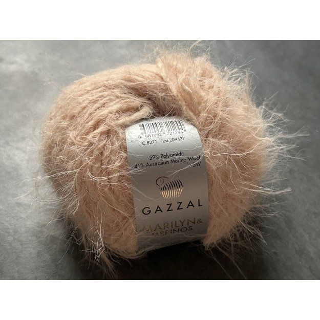 Gazzal MERILYN Merino- 59% Polyamide, 41% Australian Merino Woo, 50gr/ 88m, Nr 8271