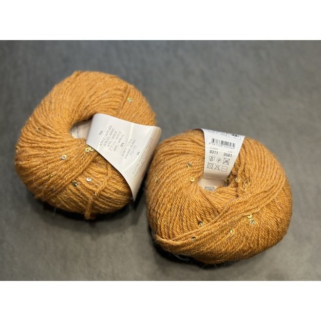 ALPACA GOLD PAILLETTES- 20% Alpaca, 75% Acrylic, 5% Polyester, 50 gr/ 180 m, Nr 9311