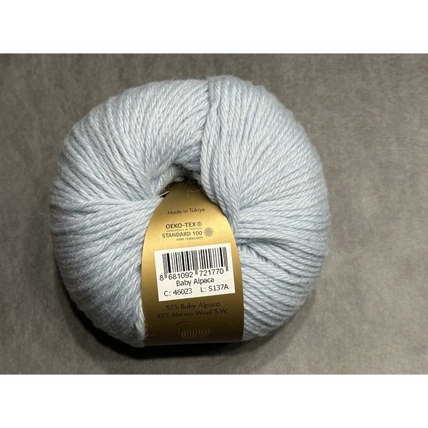BABY ALPACA Gazzal- 45% Superwash Merino fine, 55% Baby alpaca, 50gr/ 160, Nr 46023