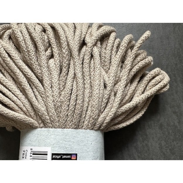 MACRAME BRAIDED YarnArt- 55% Cotton, 45% Polyester, 250 gr/ 67m, Nr 753