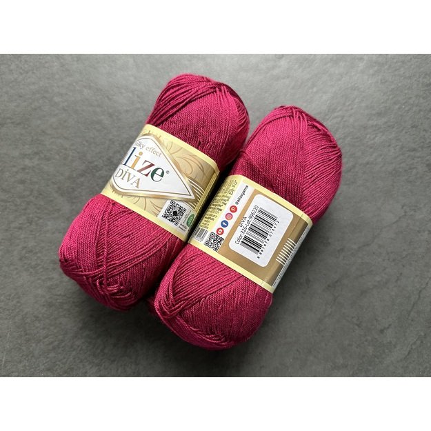 DIVA Alize- 100% microfiber acrylic, 100gr/ 350m, Nr 326