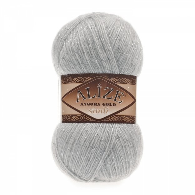 Angora Gold SIMLI Alize- 75% Acrylic, 20% Wool, 5% Metallic, 100 gr/ 500m. Nr 21