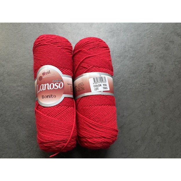 BONITO lanoso- 49% wool, 51% acrylic, 100gr/ 300m, Nr 956 1