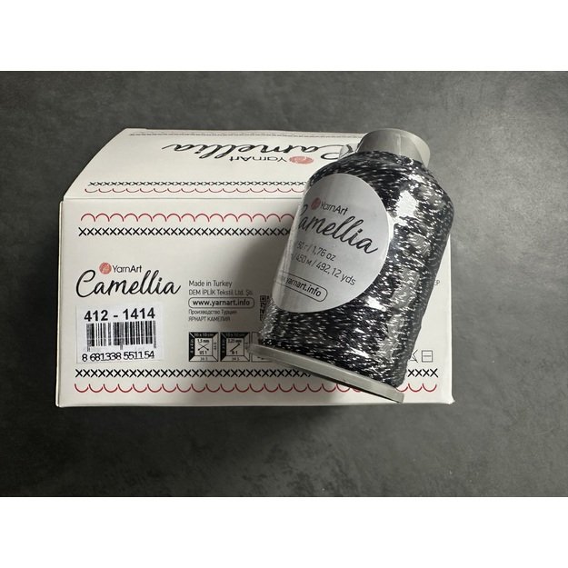 CAMELLIA - 91% polyester, 9%  metallic polyester, 50gr/450 m, Nr 412 4