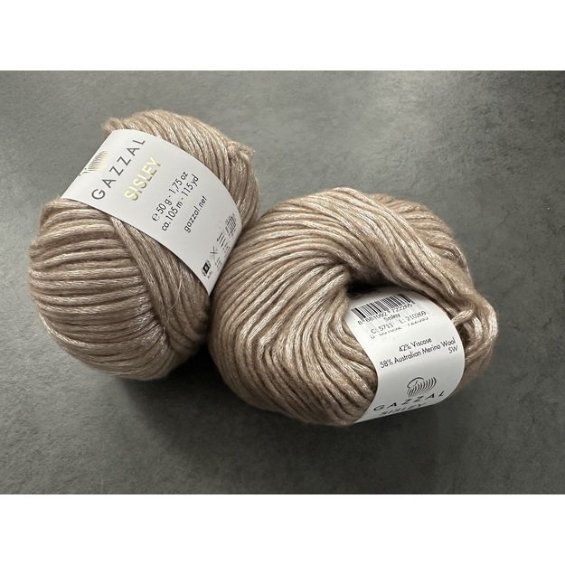 SISLEY - 58% Australian merino wool, 42% viscose, 50 g / 105 m, No. 5711