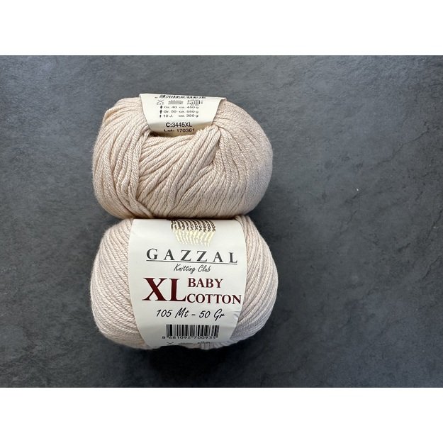 BABY COTTON XL Gazzal- 50% Cotton (medvilnė), 50% Acrylic (akrilas), 50 gr / 105 m, Nr 3445