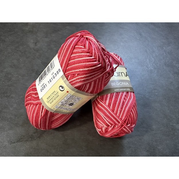 BEGONIA YarnArt-100% cotton mercerized, 50gr/ 169m, Nr 0091