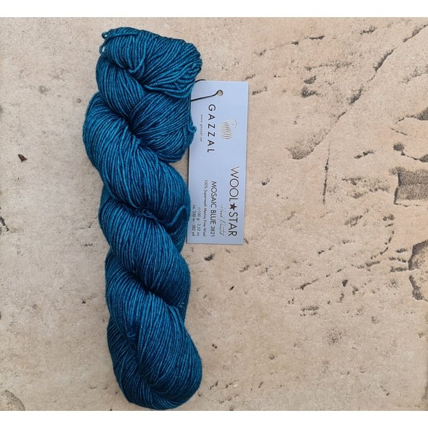 WOOL STAR Gazzal- 100% Superwash Merino Fine Wool, 100 gr/ 350m, Nr 3821