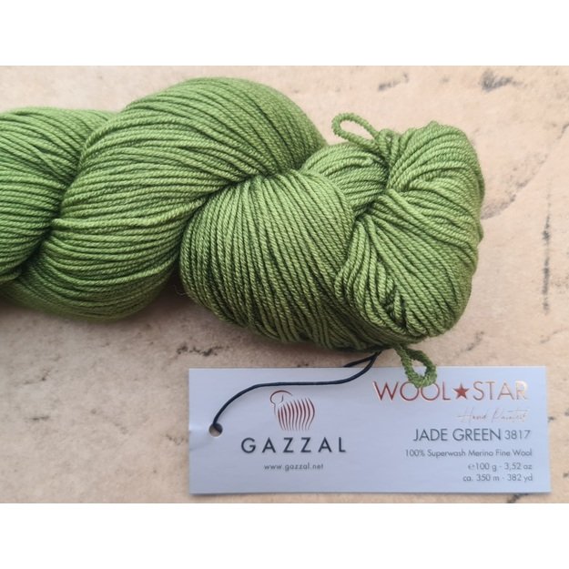 WOOL STAR Gazzal- 100% Superwash Merino Fine Wool, 100 gr/ 350m, Nr 3817