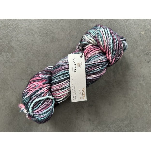 WORM Gazzal- 100% Superwash Merino Fine Wool, 150gr/ 120m, Nr 3889