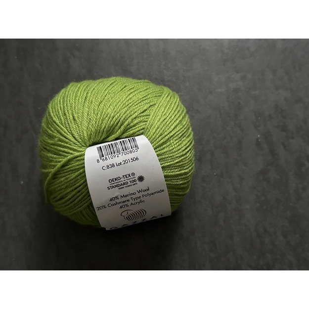 BABY WOOL Gazzal- 40% acrylic, 20% cashmere PA, 40% lana merino, 50gr/ 175m, Nr 838