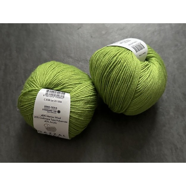 BABY WOOL Gazzal- 40% acrylic, 20% cashmere PA, 40% lana merino, 50gr/ 175m, Nr 838