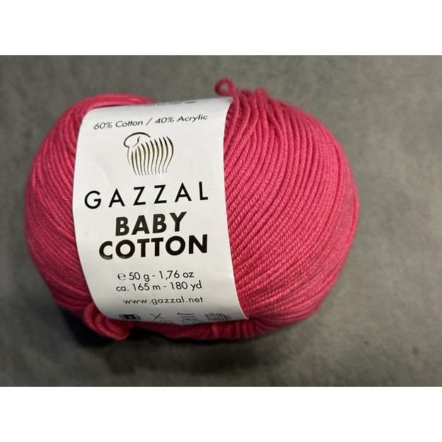 BABY COTTON Gazzal- 60% cotton, 40% acrylic, 50gr/ 165m, Nr 3415