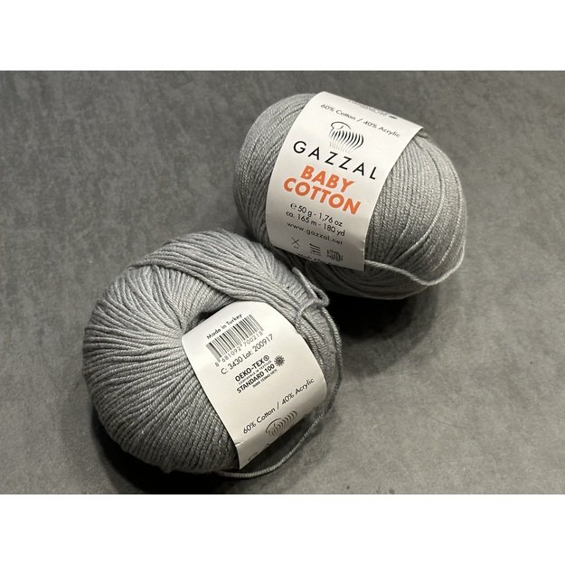 BABY COTTON Gazzal- 60% cotton, 40% acrylic, 50gr/ 165m, Nr 3430