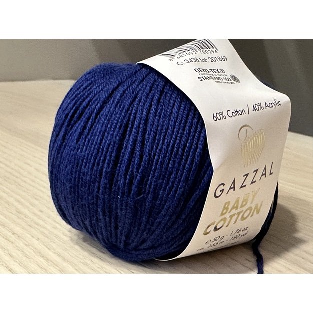 BABY COTTON Gazzal- 60% cotton, 40% acrylic, 50gr/ 165m, Nr 3438