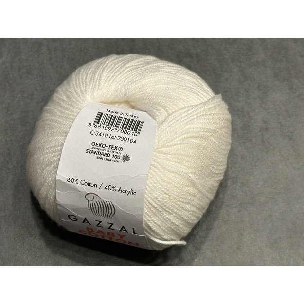 BABY COTTON Gazzal- 60% cotton, 40% acrylic, 50gr/ 165m, Nr 3410